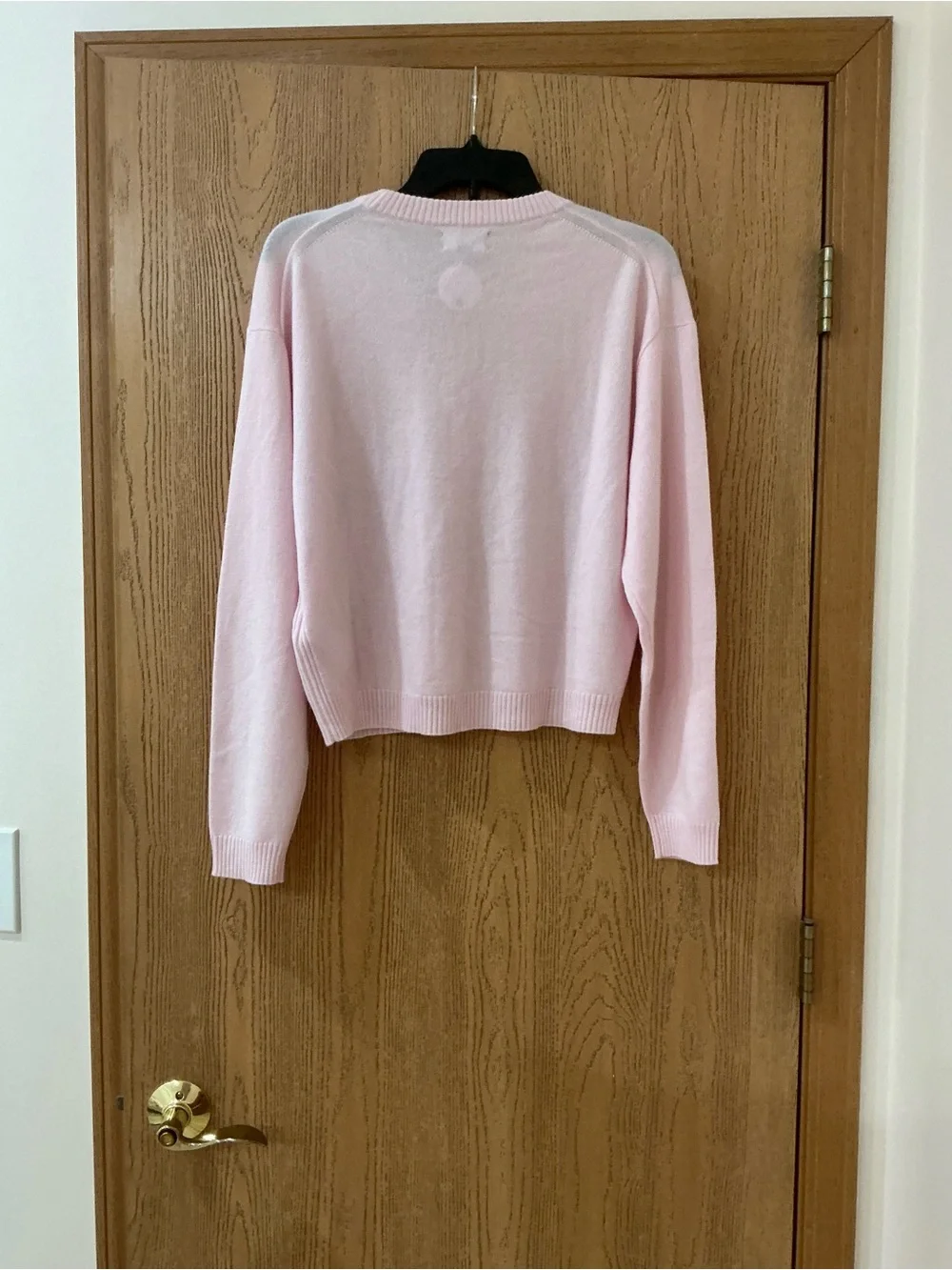 J. Crew Women’s Perfect 100% Cashmere Soft Pink Crewneck Sweater M CN259